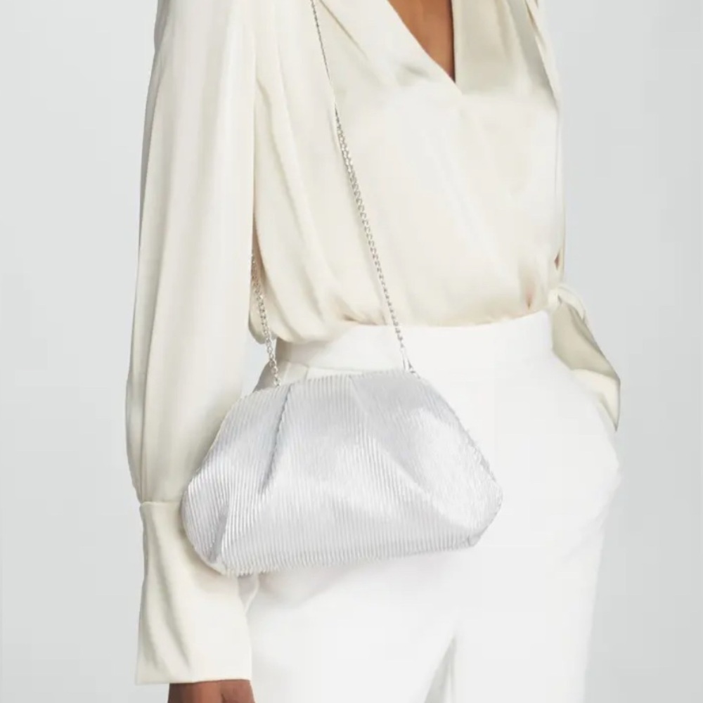 Silver Emmy Clutch Purse